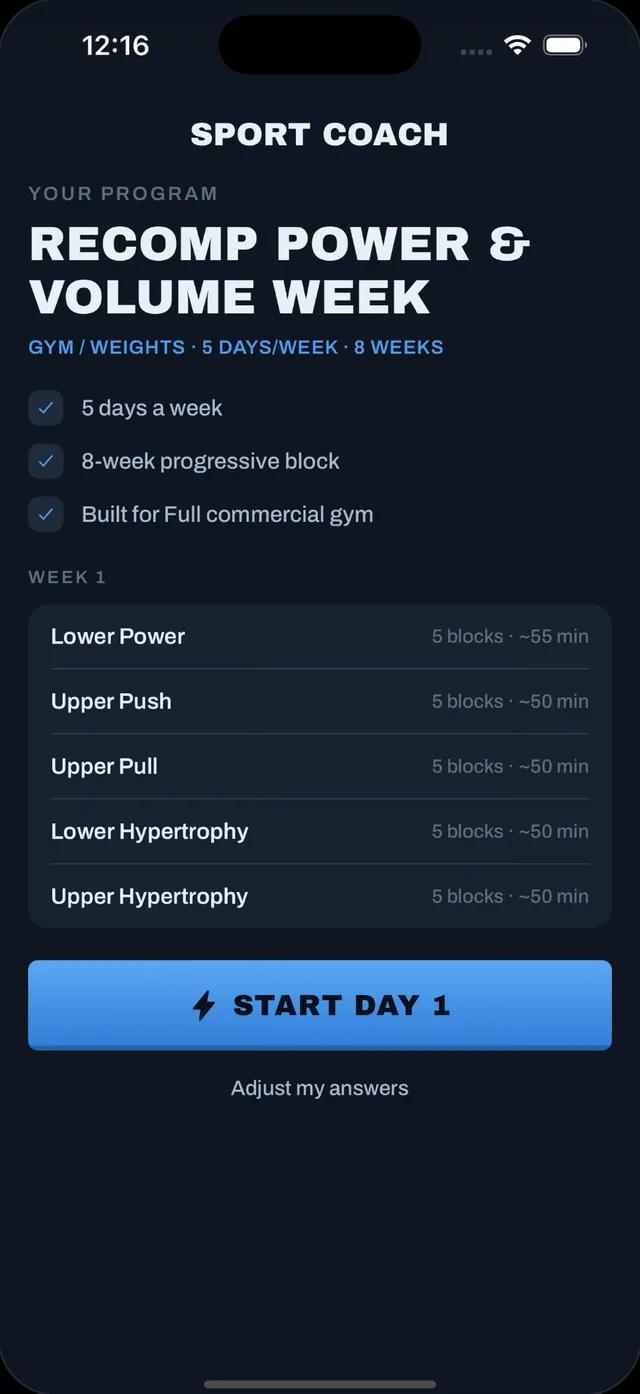PULSE — AI-generated 8-week program